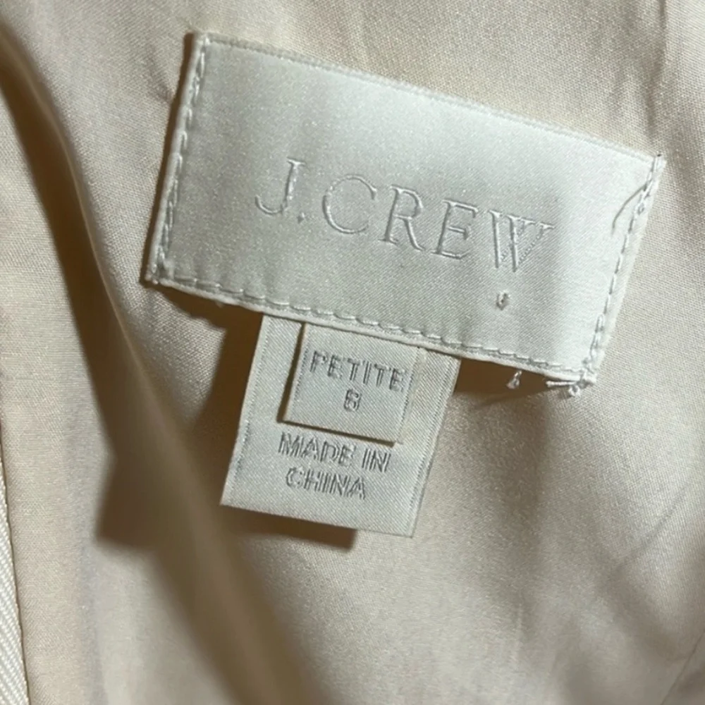 J Crew Ivory Elsa Lace Short Sleeve Sheath Dress Size 8P